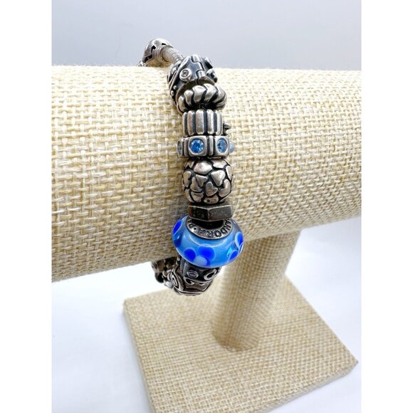 Pandora Charm Bracelet With 25 Charms (Sterling & 14K Accent Beads) - Picture 13 of 14